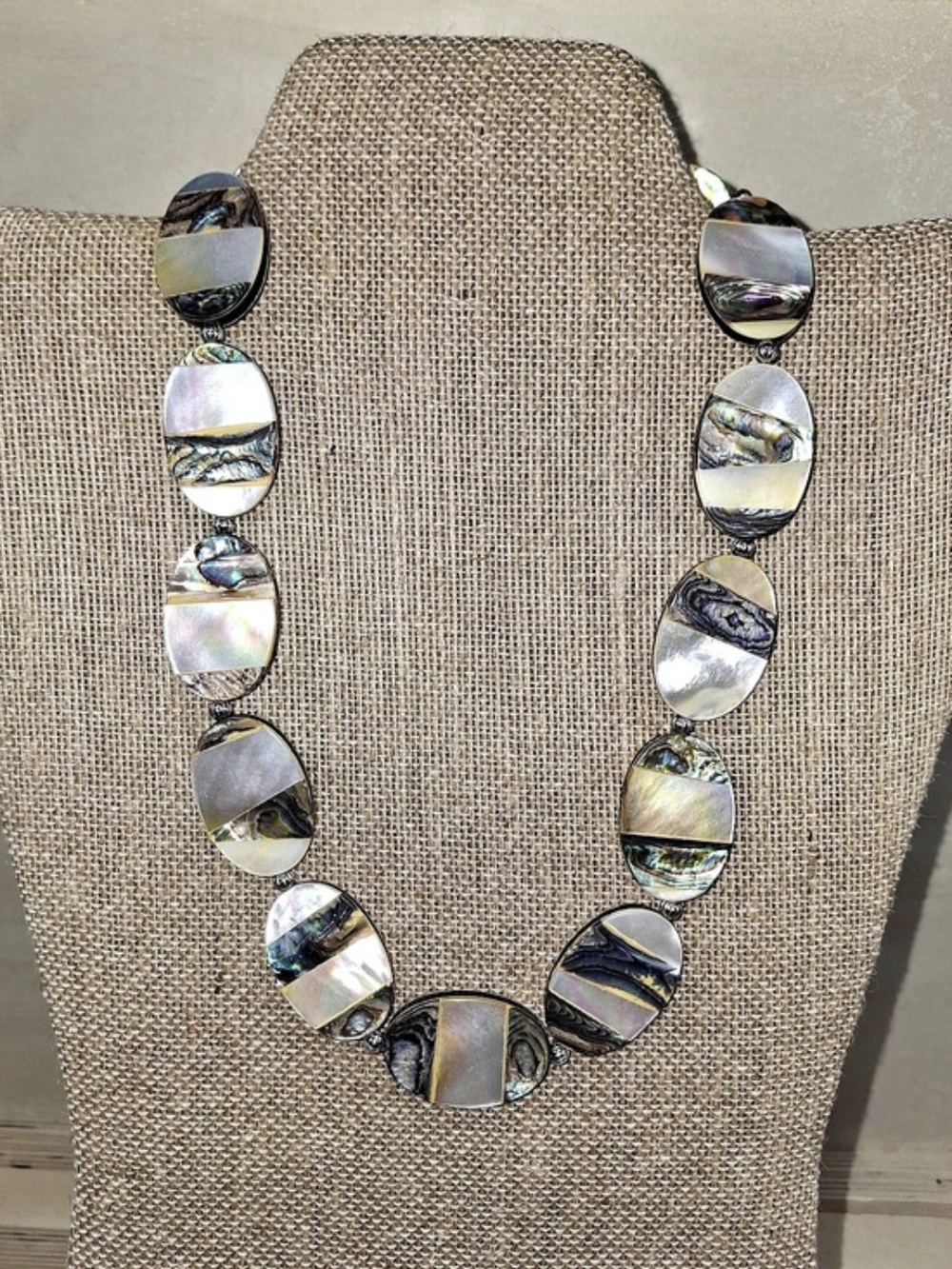 Iridescent Shell Statement Necklace